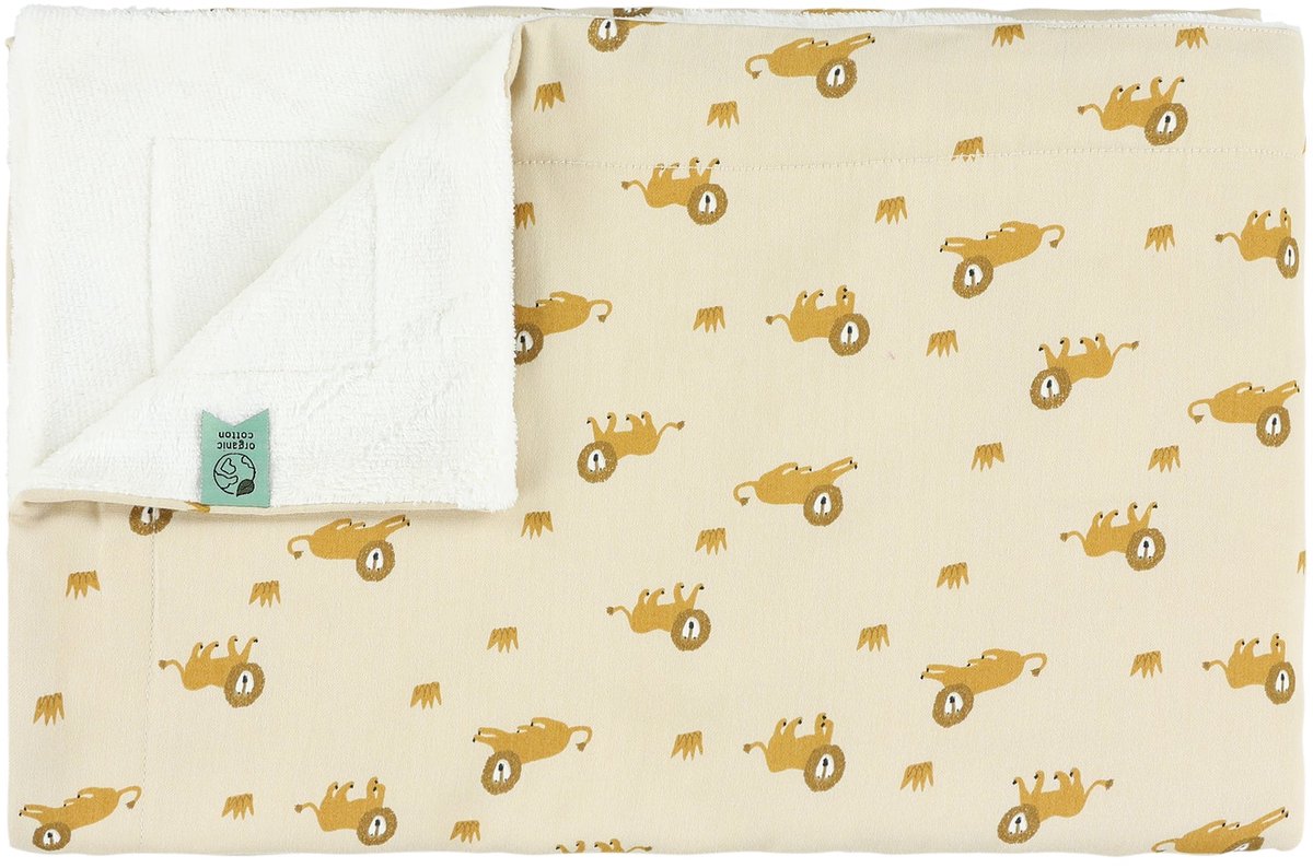 Trixie Babydecke Fleece 75x100cm gelb – lebhafte Löwe Kuscheldecke.