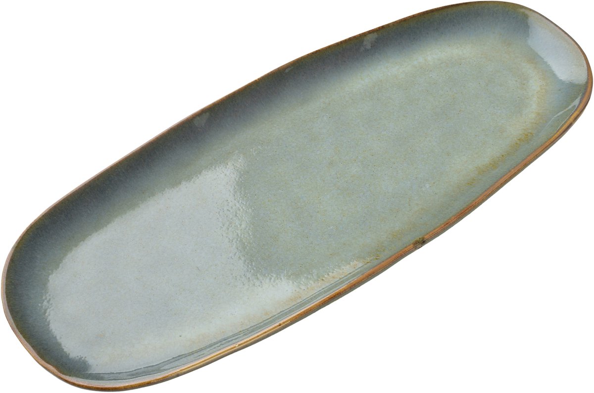 Sans Marque Basic Nature – Servierschale – 35,5 x 14 x 2 cm – grau – matt