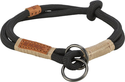 Trixie be nordic – Halbrutsch-Hundehalsband – schwarzer Sand – Größe XS – 30 x 0,6 cm