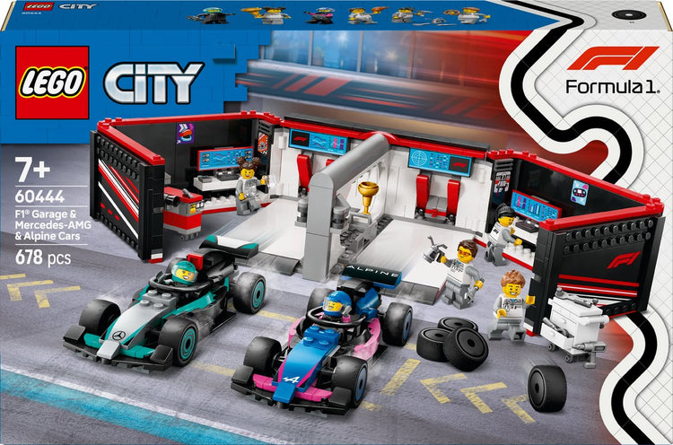 Lego Lego City 60444 F1 Garage mit Mercedes-AMG und alpinen Autos