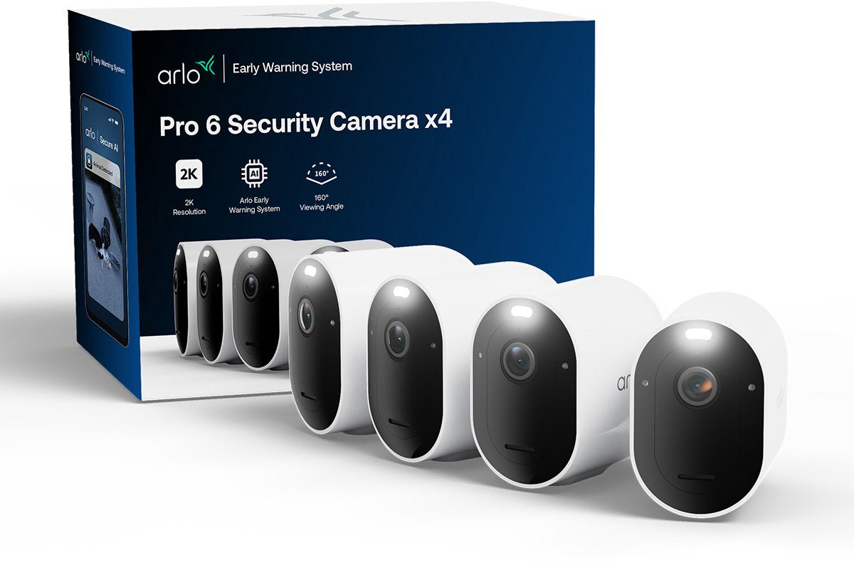 Arlo pro 6 2k+ Sicherheitskamera – 4 IP-Kameras