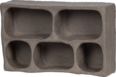 Wandschrank aus Holzton – Pappmaché – Grau – 70 x 45 x 23 cm