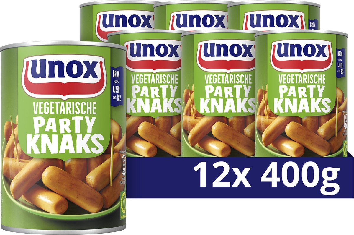 Unox Frankfurter Würstchen - Vegetarische Party-Snacks - 12 x 400 g - Vorteilspack