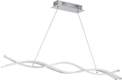 Eglo Lasana 2 - Hängelampe - 3 Lichter - Chrom - Weiß