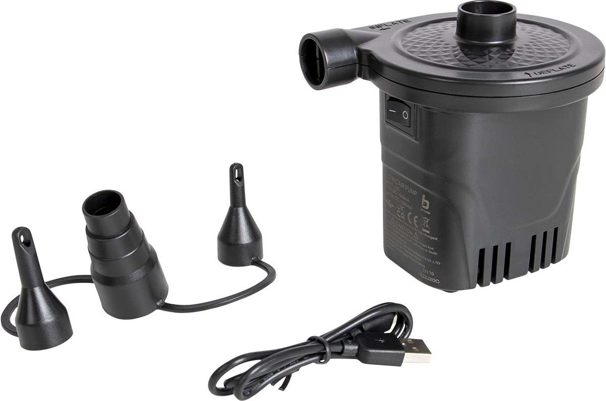 Bo-Camp - elektrische Pumpe - wiederaufladbar - USB - 250 ltr min