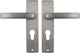 Starx Türgriff Silber - Edelstahloptik - Türbeschläge - Türschild für Profilzylinder (PC55) - Türgriffblock