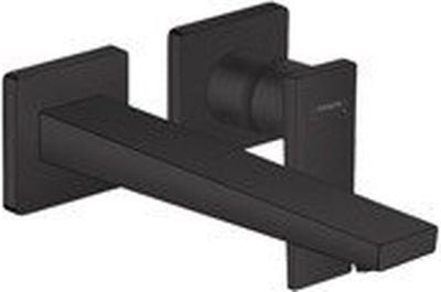 Hansgrohe Metropol Einhebel-Waschtischmischer mit Ausladung 225 mm und Ablaufstopfen schwarz matt