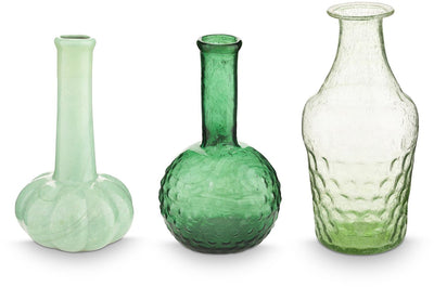 Pip Studio – Blumenvase – Wohnaccessoires – Grün – Glasvase – Set mit 3 Vasen