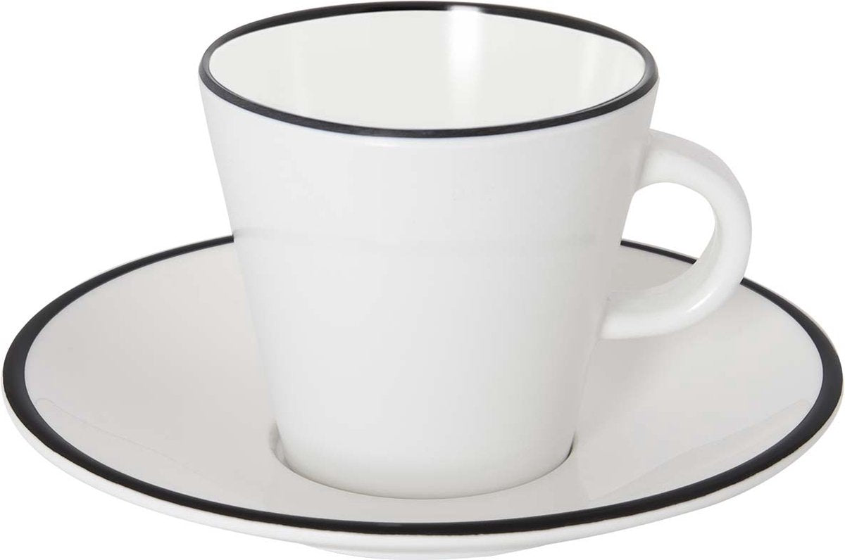 Gimex - Linea Line - Espressoset - Schwarz - 85 ml - 2 Stück