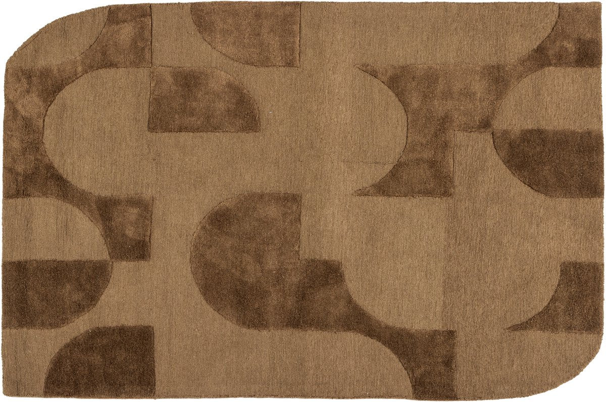 Woood Livo Teppich – Wolle Baumwolle – Braun – 170 x 240
