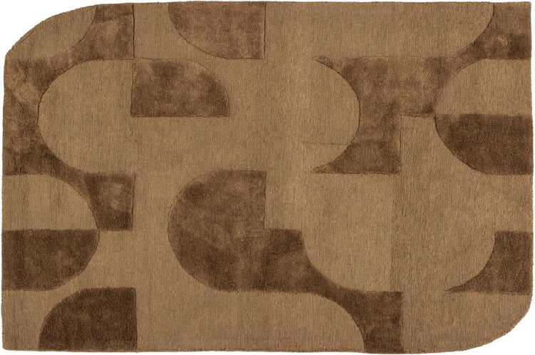 Woood Livo Teppich – Wolle Baumwolle – Braun – 170 x 240