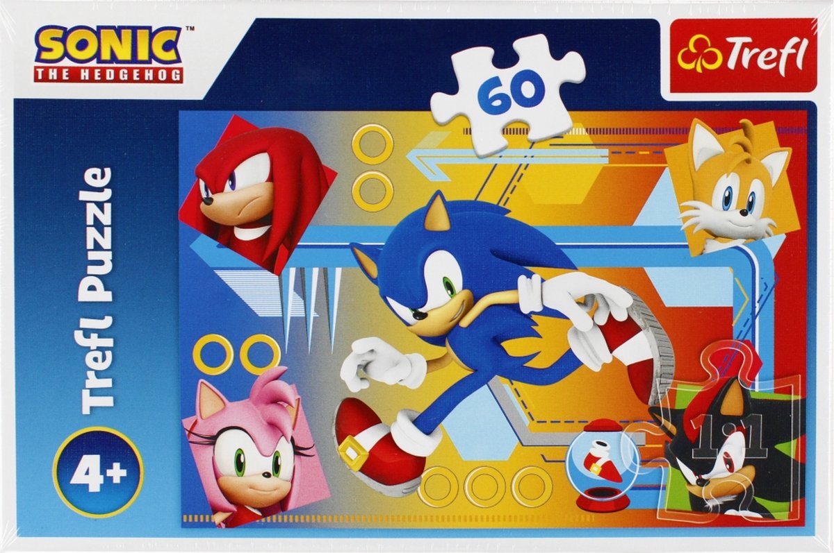 Trefl – Rätsel – 60 – Sonic in Aktion, Sega Sonic The Hedgehog