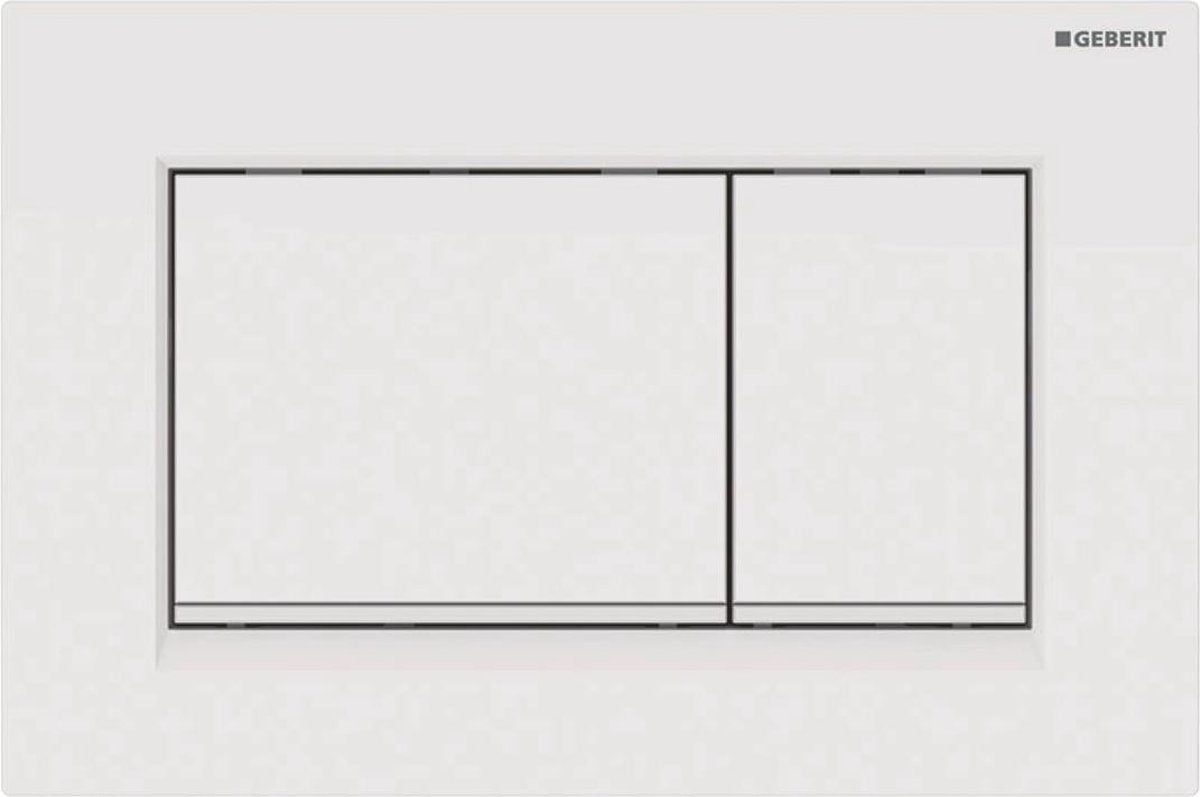 Geberit Bedienplatte Sigma30, 2-Taster: weiß, Glas weiß