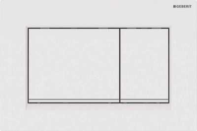 Geberit Bedienplatte Sigma30, 2-Taster: weiß, Glas weiß