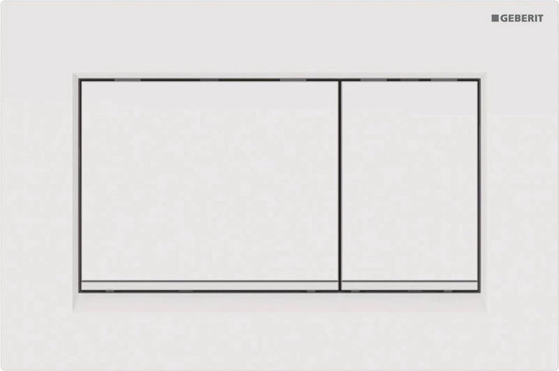 Geberit Bedienplatte Sigma30, 2-Taster: weiß, Glas weiß