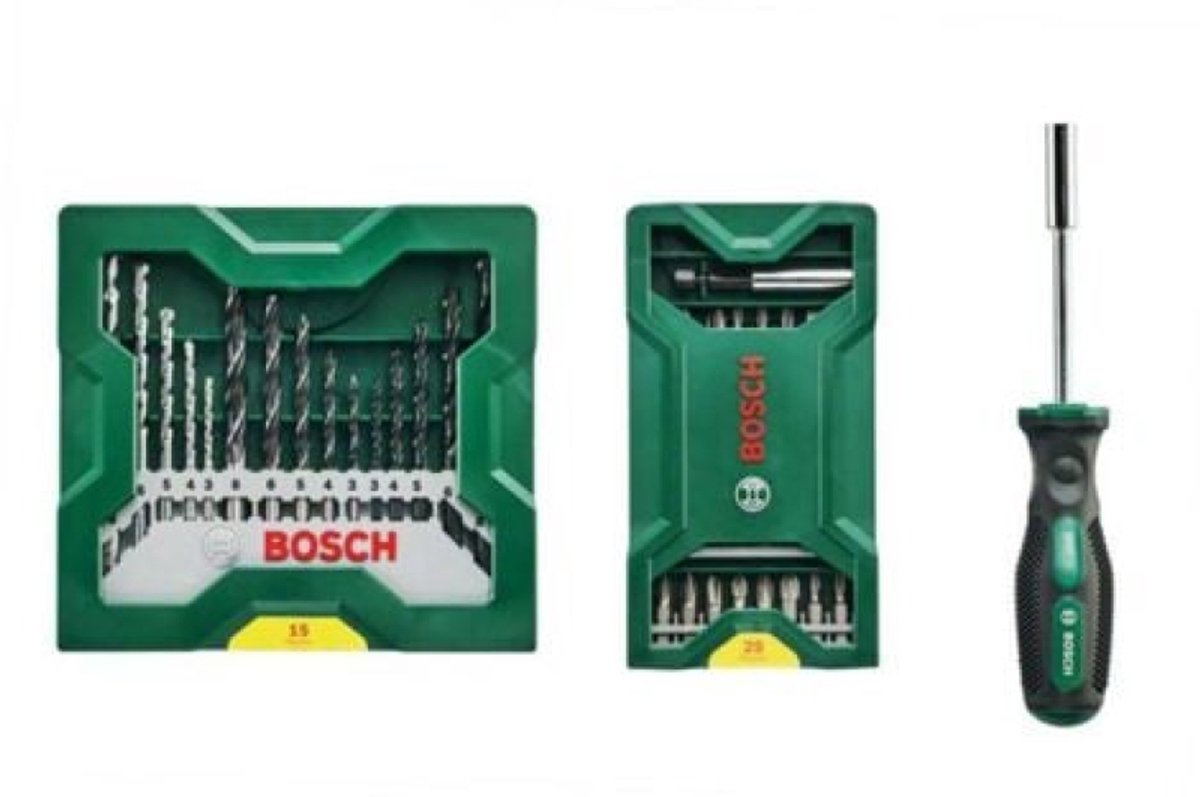 Bosch 25+15+1 Mini-X-Line-Sets plus Griff – 2607017655
