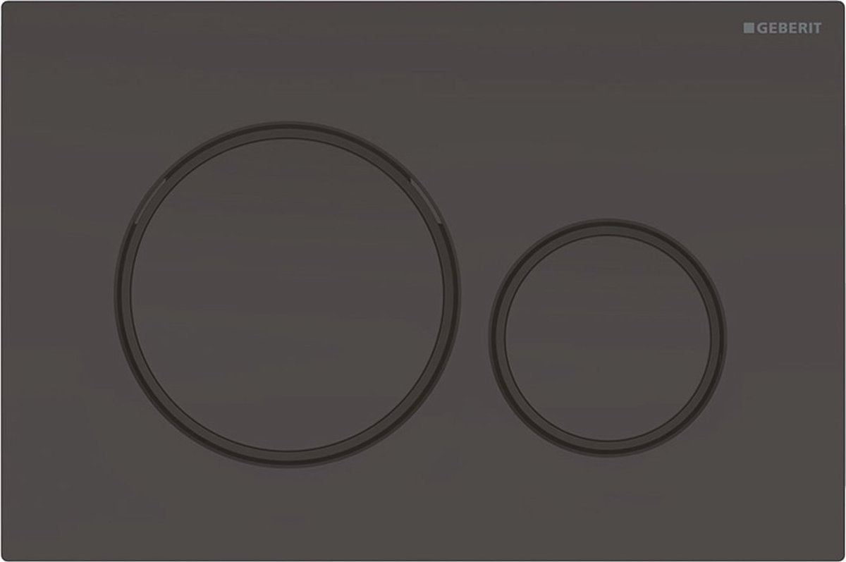 Geberit Bedienplatte Sigma20, 2-Taster: Schwarz