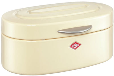Wesco einzelner Elly-Brotkasten | 8,5 Liter | Metall - Mandel | Brotaufbewahrungsbox