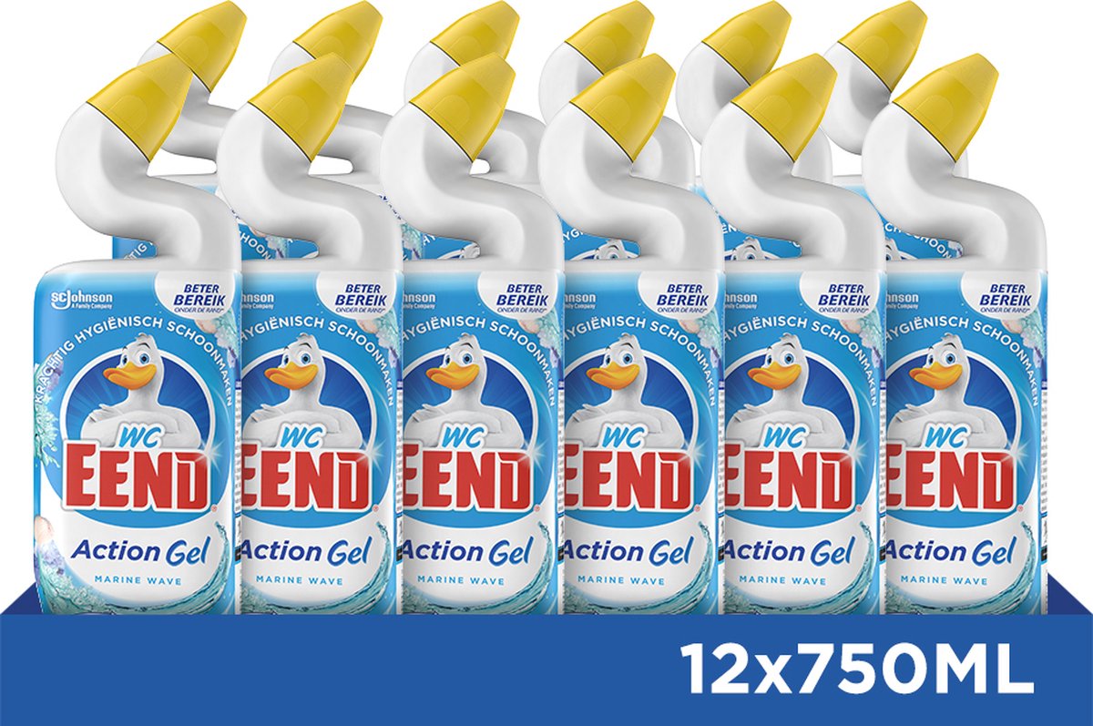 WC-Ente WC-Ente WC-Reiniger Marine Wave – 12 x 750 ml – Vorteilspack