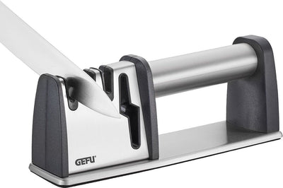 Gefu Messerschärfer Colt Pro – 4-in-1-Schärfsystem – für Messer und Scheren – Diamant, Wolframstahl und Keramik