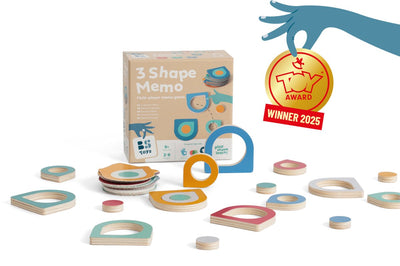 Bs Toys 3-Formen-Memo – 3-Formen-Memo – Gewinner des Spielzeugpreises – Memory-Spiel – Tischspiel – Lernspielzeug – FSC-Holz – geeignet ab 5 Jahren