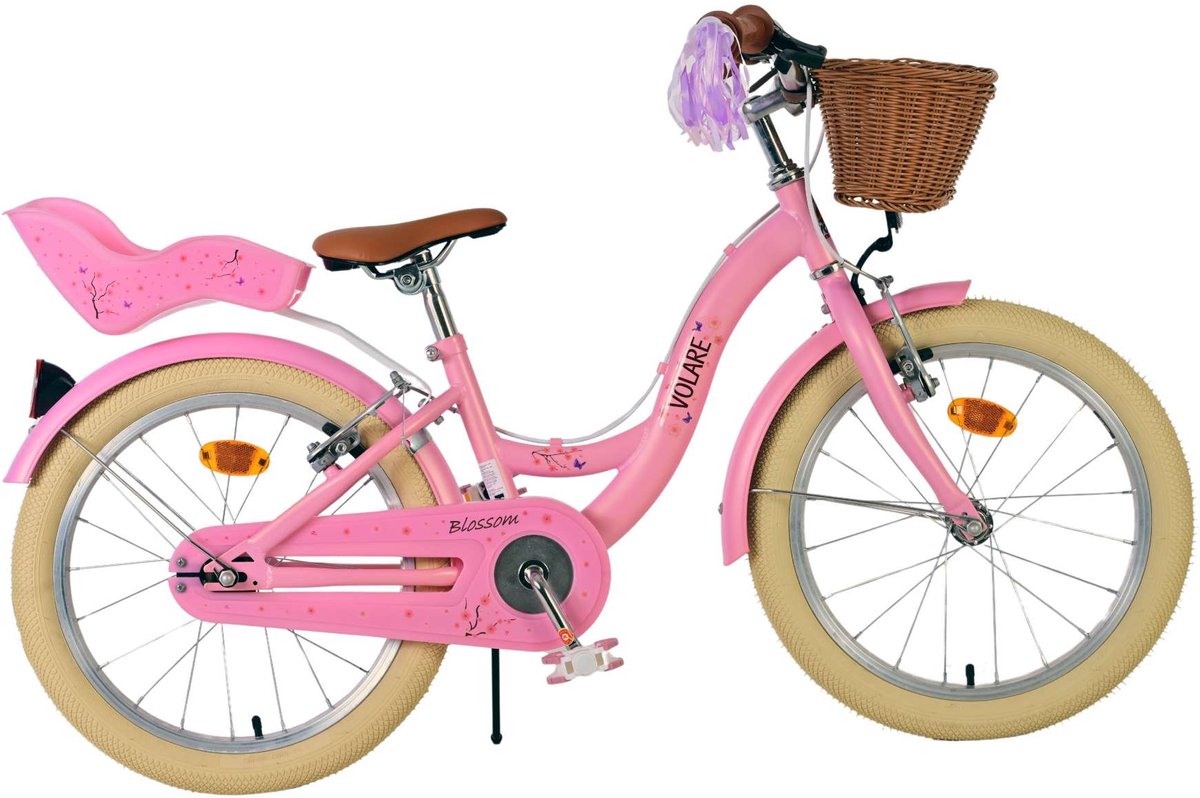 Volare Blossom Children's Bicycle Girls 18 Zoll rosa zwei Handbremsen