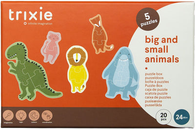 Trixie Puzzlebox große und kleine Tiere – Puzzlebox – ab 2 Jahren – 5 verschiedene Puzzles