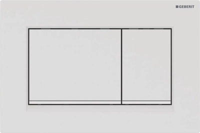 Geberit Bedienplatte Sigma30, 2-Taster: Weiß matt, pflegeleicht, Weiß