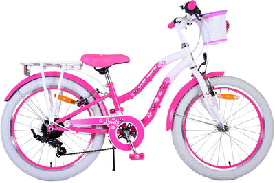 Volare schönes Kinderfahrrad - Mädchen - 20 Zoll - Pink - 7 Zahnräder