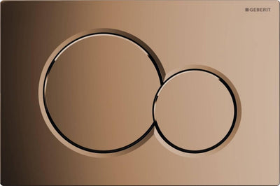 Geberit sigma01 Bedienfeld - 2-Tasten-Unterputz - runde Tasten - Edelmessing