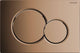 Geberit sigma01 Bedienfeld - 2-Tasten-Unterputz - runde Tasten - Edelmessing