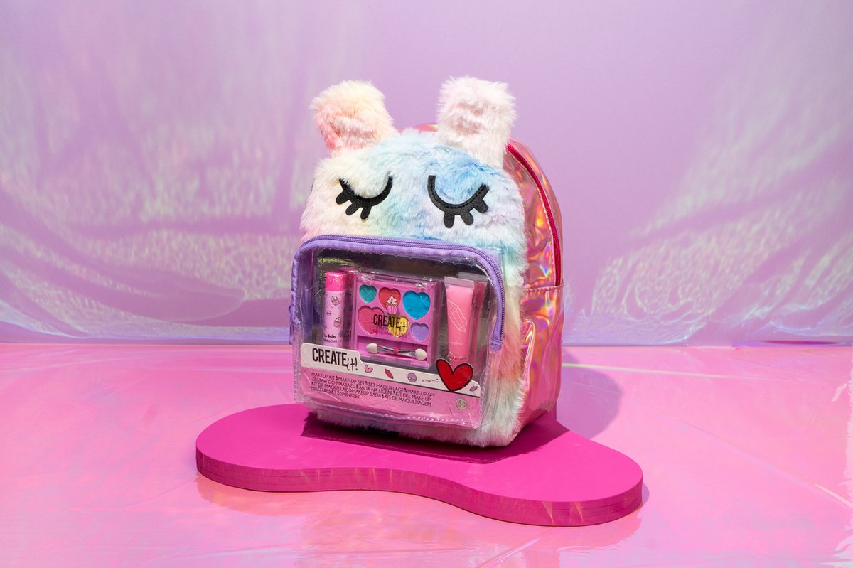 Erstellen Sie es! Make-up-Set im flauschigen Rucksack