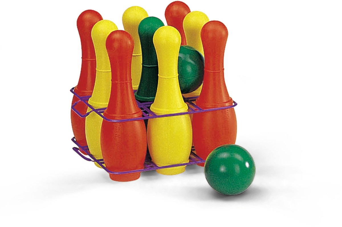 Rolly Toys Kegelset Junior 26 cm 11-teilige Rotgelbgrün