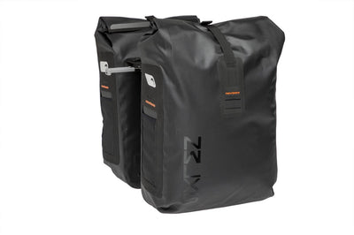 Varo Wasserdichte Doppel-Fahrradtasche Schwarz Grau 40L - MIK