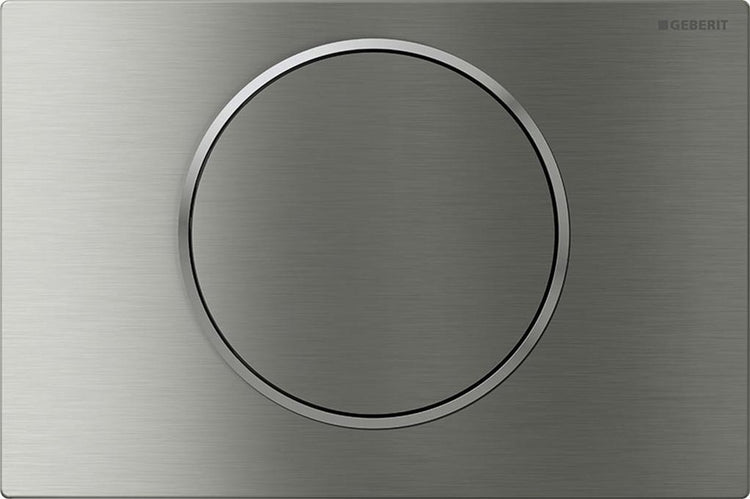 Geberit Sigma10 Betätigungsplatte - Spül-Stopp-Spülung - rund - Edelstahl gebürstet
