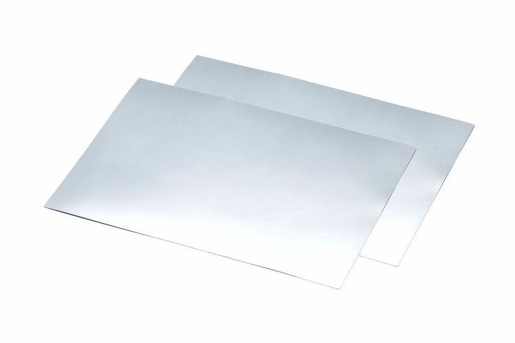 Tamiya Modellbau-Dekoration – 87226 ultradünner Aluminium-Aufkleber – 100 x 144 mm – 0,01 mm dick – 2 Blatt Folie