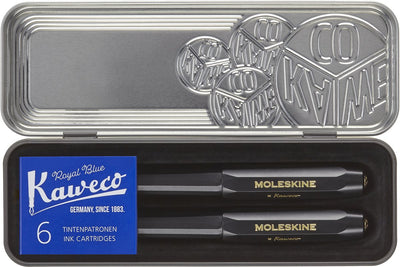 Moleskine x Kaweco Stiftset, Füllfederhalter mittlerer Kugelschreiber 1,0 mm, schwarz
