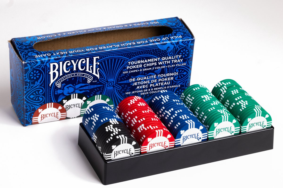 Bicycle - Pokerchips - 8 Gramm - Ton - 100 Stück