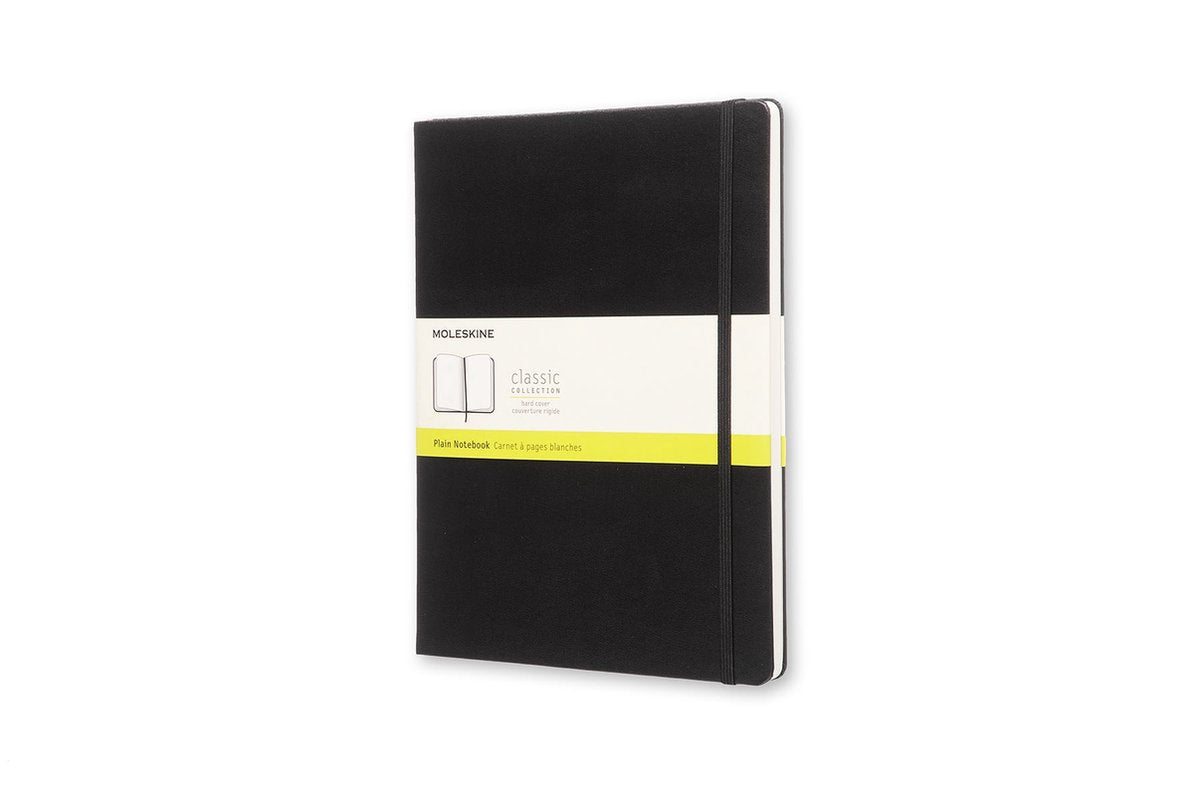 Klassisches Moleskine-Notizbuch – extra groß – Hardcover – leer – schwarz