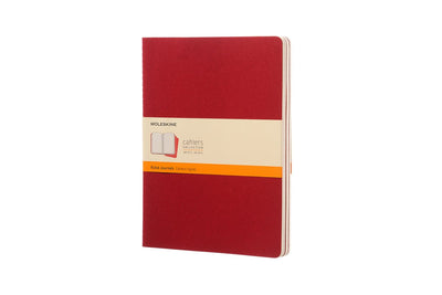 Moleskine Cahier-Tagebücher – extra groß – liniert – rot – 3er-Set