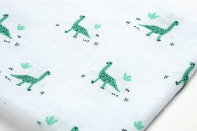 Béaba ele Tücher – Set mit 3 Tetra-Tüchern – Tuch aus 100 % Bio-Baumwolle – 70 x 70 cm – atmungsaktives, ultraweiches Musselin – inklusive Deluxe-Geschenkbox – Jurassic Green