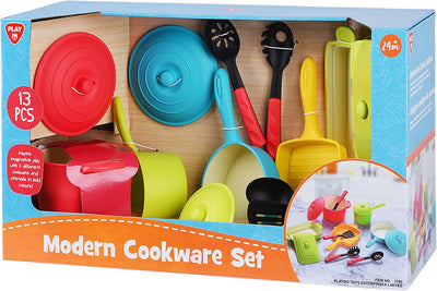 Spielen Sie Pans and Kitchen Accessoires Modern Play Set, 13DLG.