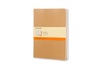 Moleskine Cahier-Tagebücher – extra groß – liniert – braun – 3er-Set