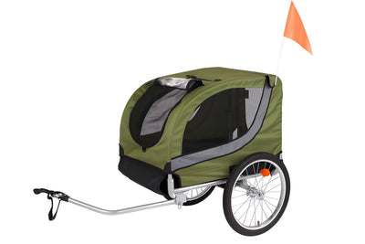 Flamingo Fahrradanhänger Tybalt – grün, 76 × 57 × 65,5 cm | Geeignet für Fahrrad E-Bike