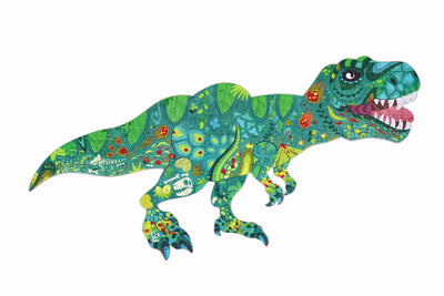 Hape Dinosaurier-Schimmer-Bodenpuzzle 200 Teile – T-Rex-Glitzerpuzzle für Kinder ab 8 Jahren