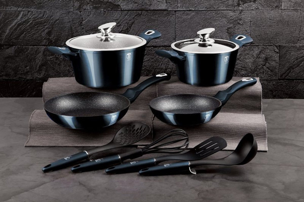 Berlingerhaus Berlinger Haus 6143 – 10-teiliges Pfannenset – Metallic-Linie – Carbon-Edition
