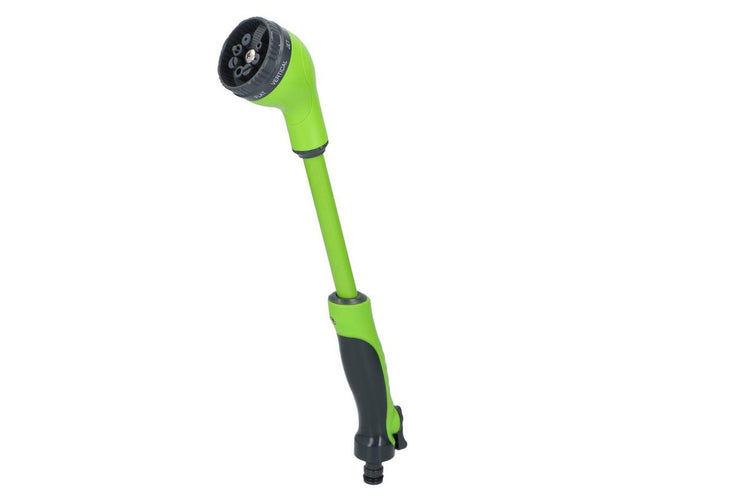 Kinzo 3-teiliges Gartenschlauch-Sprühkopf-Set – Spritzpistole, Spritzpistole und ausziehbarer Sprühkopf 15 – 8 Sprühpositionen – Gartenschlauch-Anschluss – Grün Schwarz