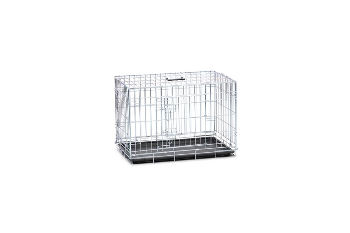 Beeztees Hundebox M – Bank – zusammenklappbar – 2 Türen – verzinkt – 81 x 55,5 x 61,5 cm