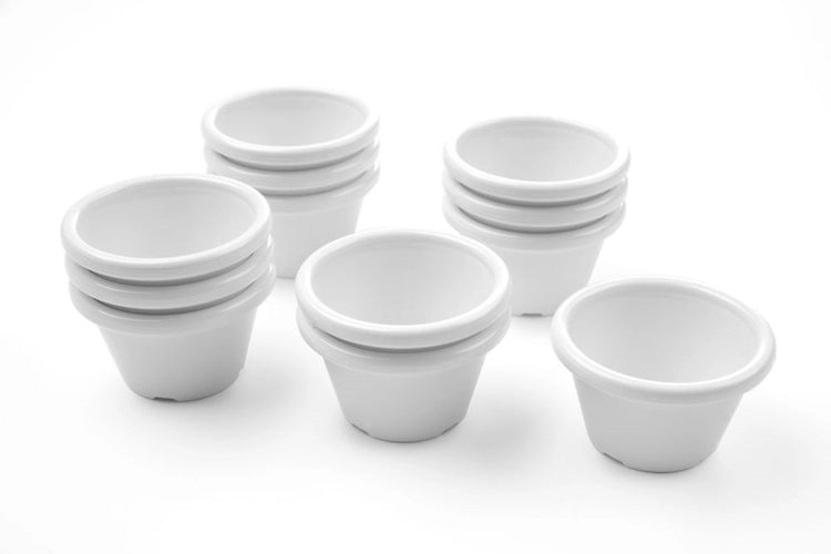 Hendi-Set mit 12 elfenbeinfarbenen Auflaufförmchen – 0,045 l – spülmaschinenfest – ⌀60 x (h) 35 mm