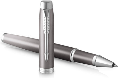 Parker, ich schreibe Rituals Tintenroller | graues Finish mit Farbverlauf und Chromdetails | feiner Punkt | schwarze Tinte | mit Geschenkbox